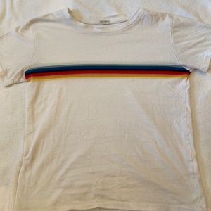 Brandy Melville Rainbow Striped tee